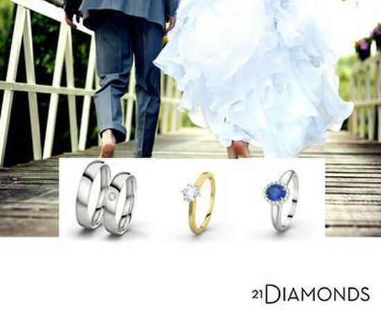 Alliances, bages de fiançailles et plus sur 21DIAMONDS.fr Foto: 21 Diamonds