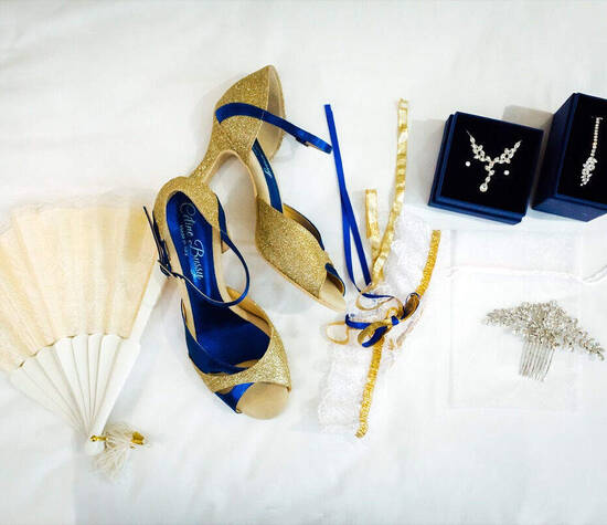 Chaussures de mariage dorées - Cély Chaussures