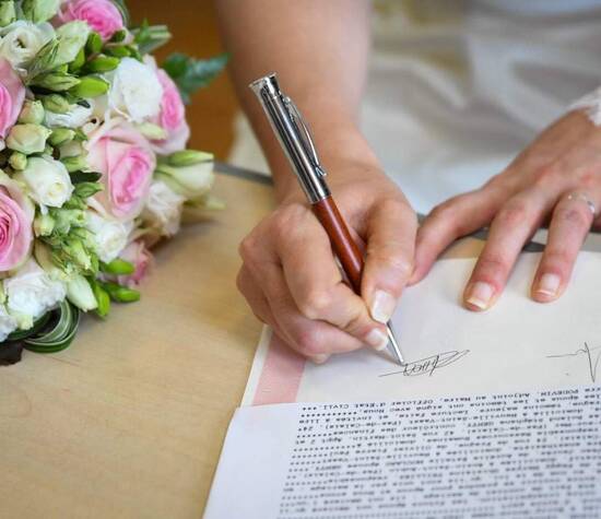 Signature de la mariée 