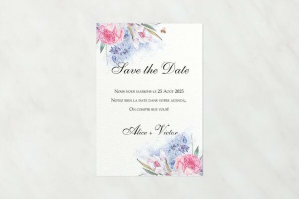 Papeterie de Mariage Save the Date Maria Happy