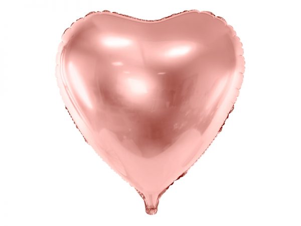 Accessoire EVJF Ballon de fête en aluminium en forme de cœur et couleur or rose