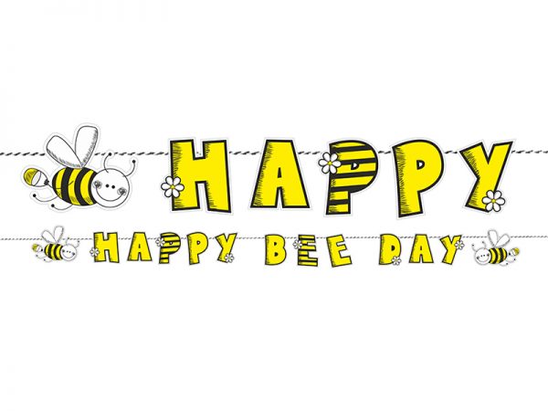 Anniversaire Enfant Couronne de fête pour enfants "Happy Bee Day" : jaune et noir