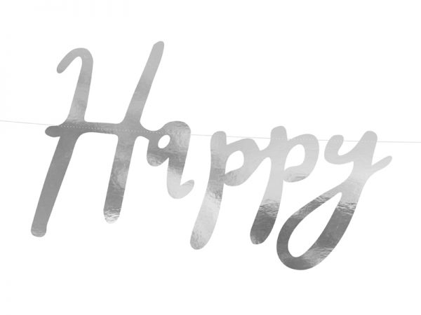 Anniversaire Enfant Couronne de fête d'anniversaire "Happy Birthday" : couleur argentée