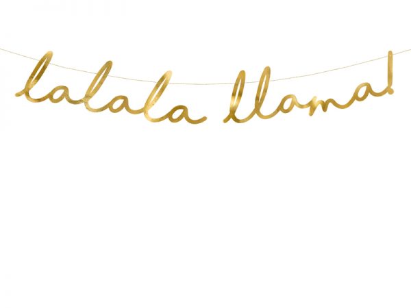 Anniversaire Enfant Couronne de fête "Lalala Llama" : couleur or