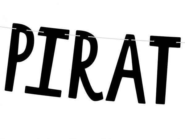 Anniversaire Enfant Guirlande pour fêtes d'enfants "Pirates Party" : couleur noire