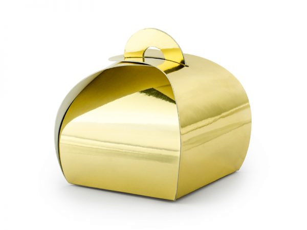 Boîtes & Sachets Boîte en carton dorée à effet miroir : 10 unités