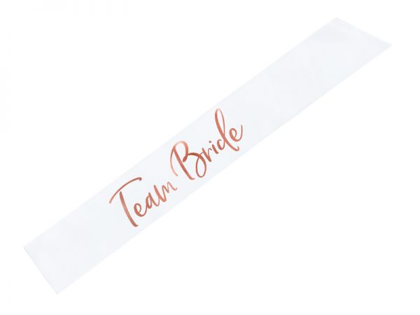Accessoire EVJF Bracelet de mariage blanc avec lettres en or rose Douche de mariage : "Team Bride".