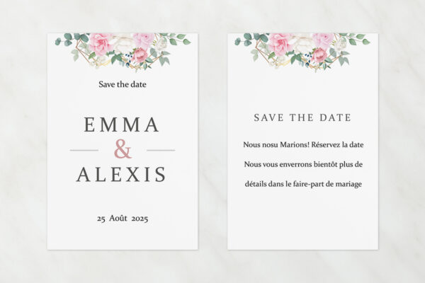 Papeterie de Mariage Save the Date Marta Star I