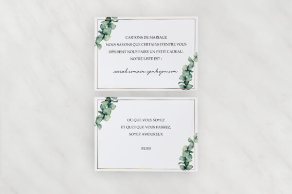 Carte d'information Mariage Invitation Mariage Marie Love