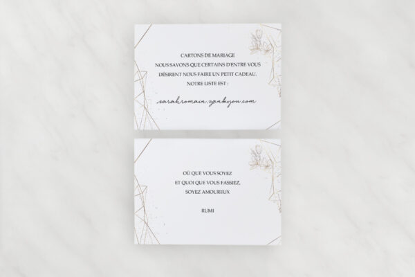 Carte d'information Mariage Invitation Mariage Marie Paradise