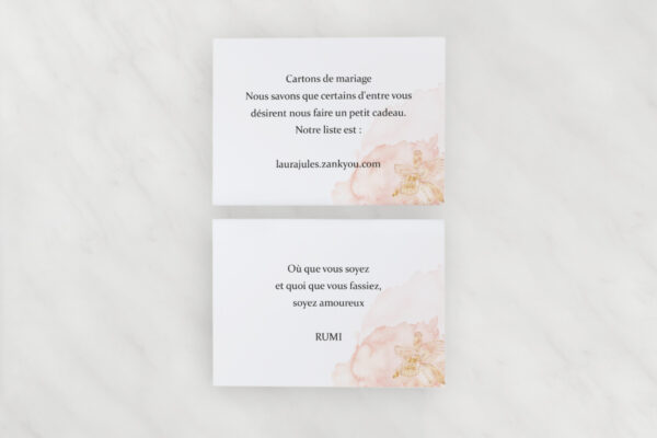 Carte d'information Mariage Invitation Mariage Federica Passion