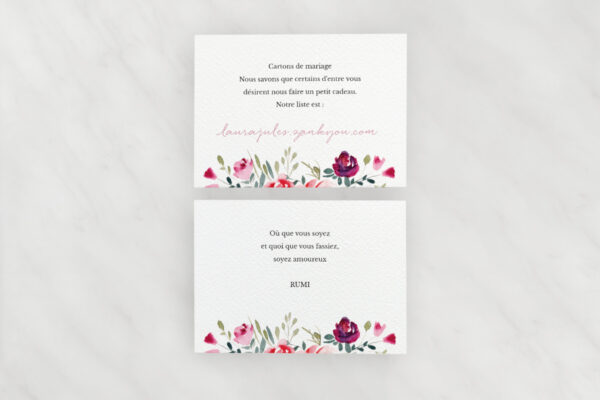Carte d'information Mariage Invitation Mariage Cecile Kiss