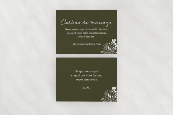 Carte d'information Mariage Invitation Mariage Giselle Happy