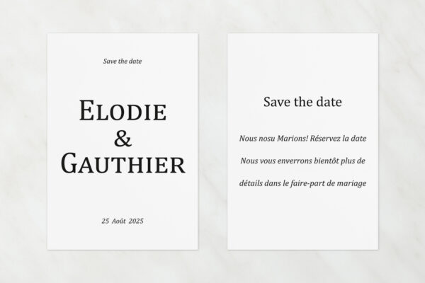 Papeterie de Mariage Save the Date Natalia Star