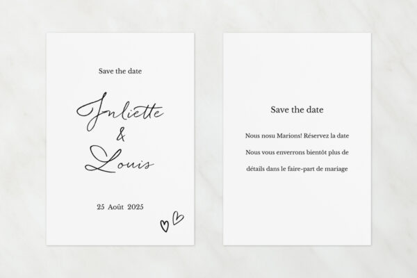 Papeterie de Mariage Save the Date Lina Kiss