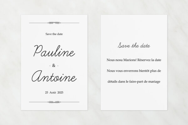Papeterie de Mariage Save the Date Valentina Happy