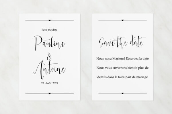 Papeterie de Mariage Save the Date Valentina Love
