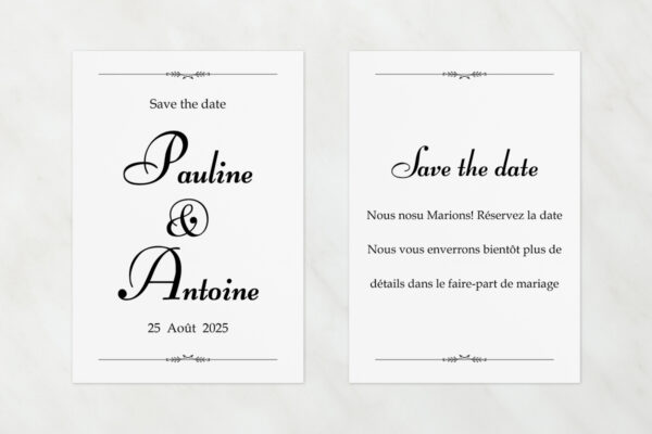 Papeterie de Mariage Save the Date Valentina Kiss