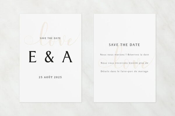 Papeterie de Mariage Save the Date Clara Star