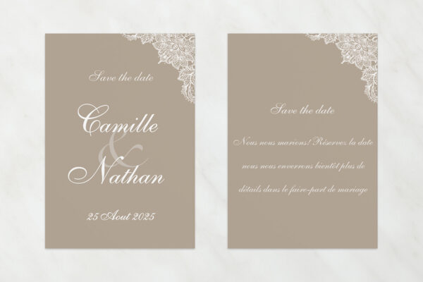 Papeterie de Mariage Save the Date Alma Happy
