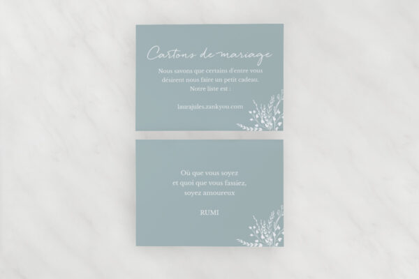 Carte d'information Mariage Invitation Mariage Giselle Star