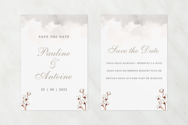 Papeterie de Mariage Save the Date Andrea Love