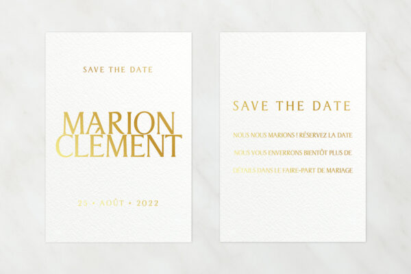 Papeterie de Mariage Save the Date Emma Star