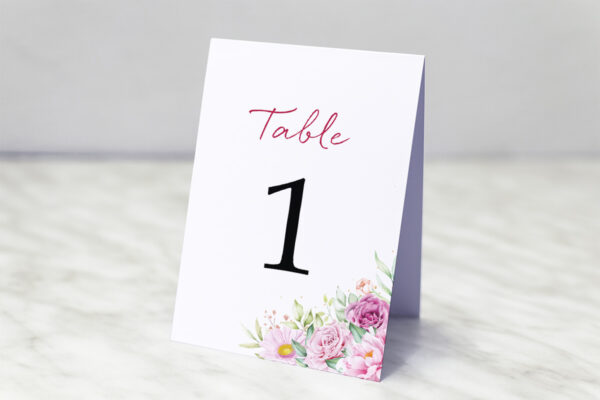 Numéro de Table Mariage Numéro de Table Paula Paradise