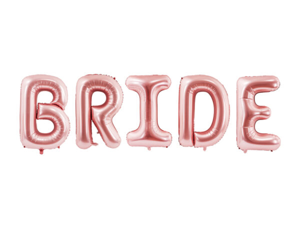 Accessoire EVJF Globes de mariage en feuille "Bride" : couleur or rose