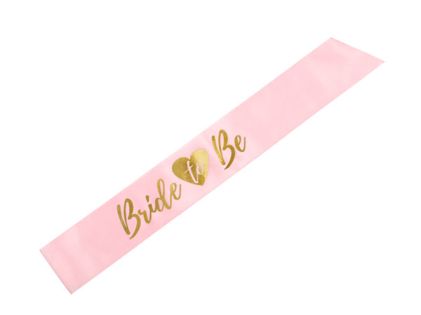 Accessoire EVJF Bracelet de mariage rose avec lettres dorées Douche de mariage : "Bride To Be".