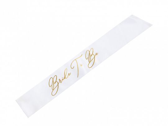 Accessoire EVJF Bracelet de mariage Couleur blanche et lettres dorées Douche de mariage : "Bride To Be" Fine