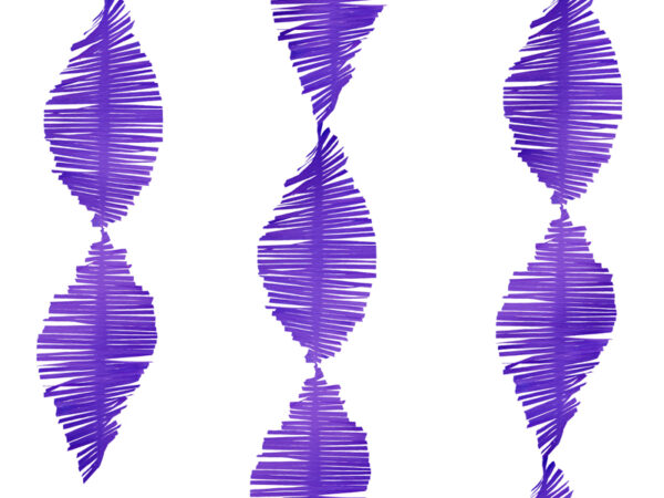 Accessoire EVJF Couronne de bandes de papier crépon de couleur violette : 3 mètres