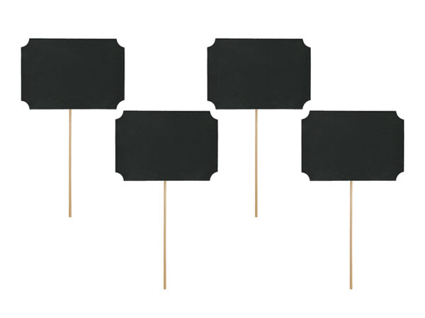 Candy Bar Panneaux de table de mariage en tableau noir pour tables de mariage avec adhésif : noir, 4 pièces.