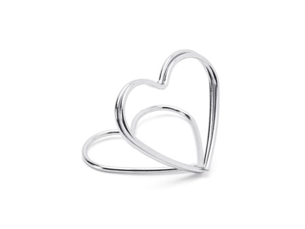 Décoration Mariage Porte-cartes en métal en forme de cœur Argent Couleur : 10 Pcs.