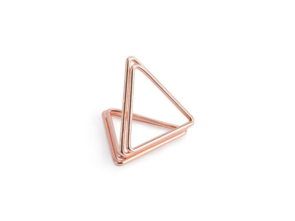 Décoration Mariage Porte-cartes en métal en forme de triangle Or Rose Couleur : 10 Pcs.