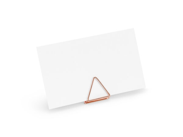 Décoration Mariage Porte-cartes en métal en forme de triangle Or Rose Couleur : 10 Pcs.