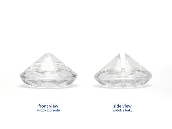 Décoration Mariage Porte-cartes transparent en forme de diamant : 10 pièces.
