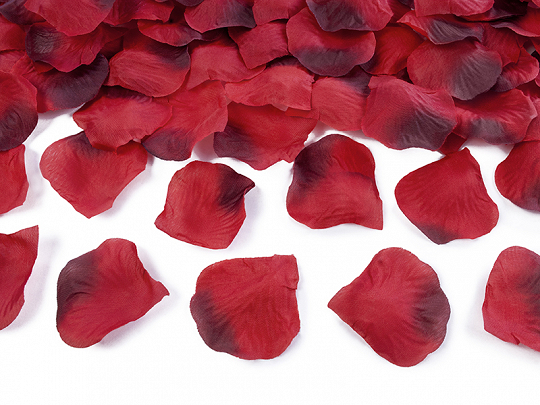 Confettis et pétales Pétales de tissu rouge fumé : 100 pcs.
