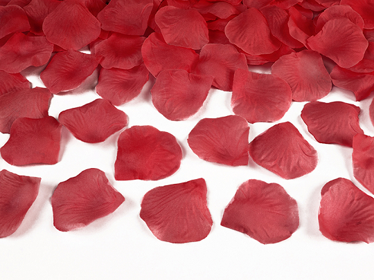 Confettis et pétales Pétales en tissu rouge : 100 pièces.