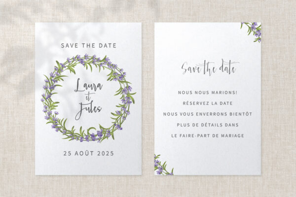 Papeterie de Mariage Save the Date Angelina Love