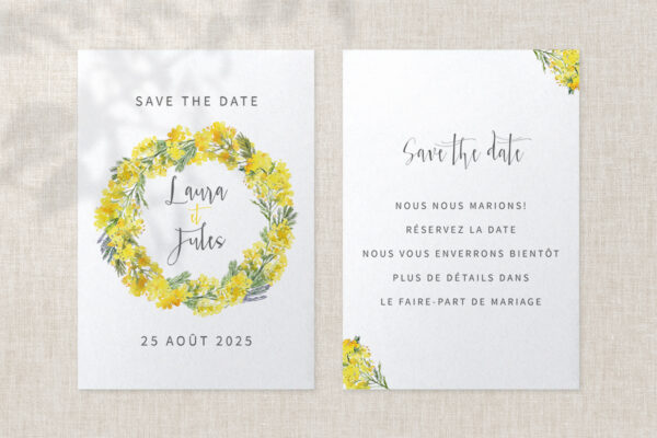 Papeterie de Mariage Save the Date Angelina Happy